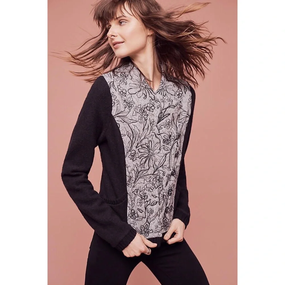 Anthropologie | Knitted & Knotted Bomber Jacket - Picture 6 of 8